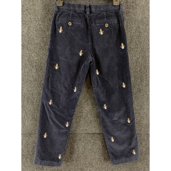 Brooks Brothers Boys Pants Corduroy Embroidered Snowmen Blue Sz 10 - Picture 15 of 16